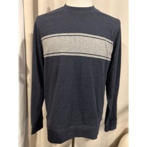 Faherty Men's Crewneck Sweater Medium Blue And Gray
